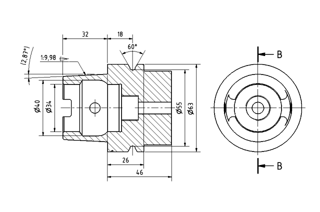 Dessin Technique d'une pièce usinée