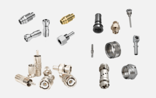 Une collection de connecteurs électroniques et automobiles usinés par DJC Décolletage